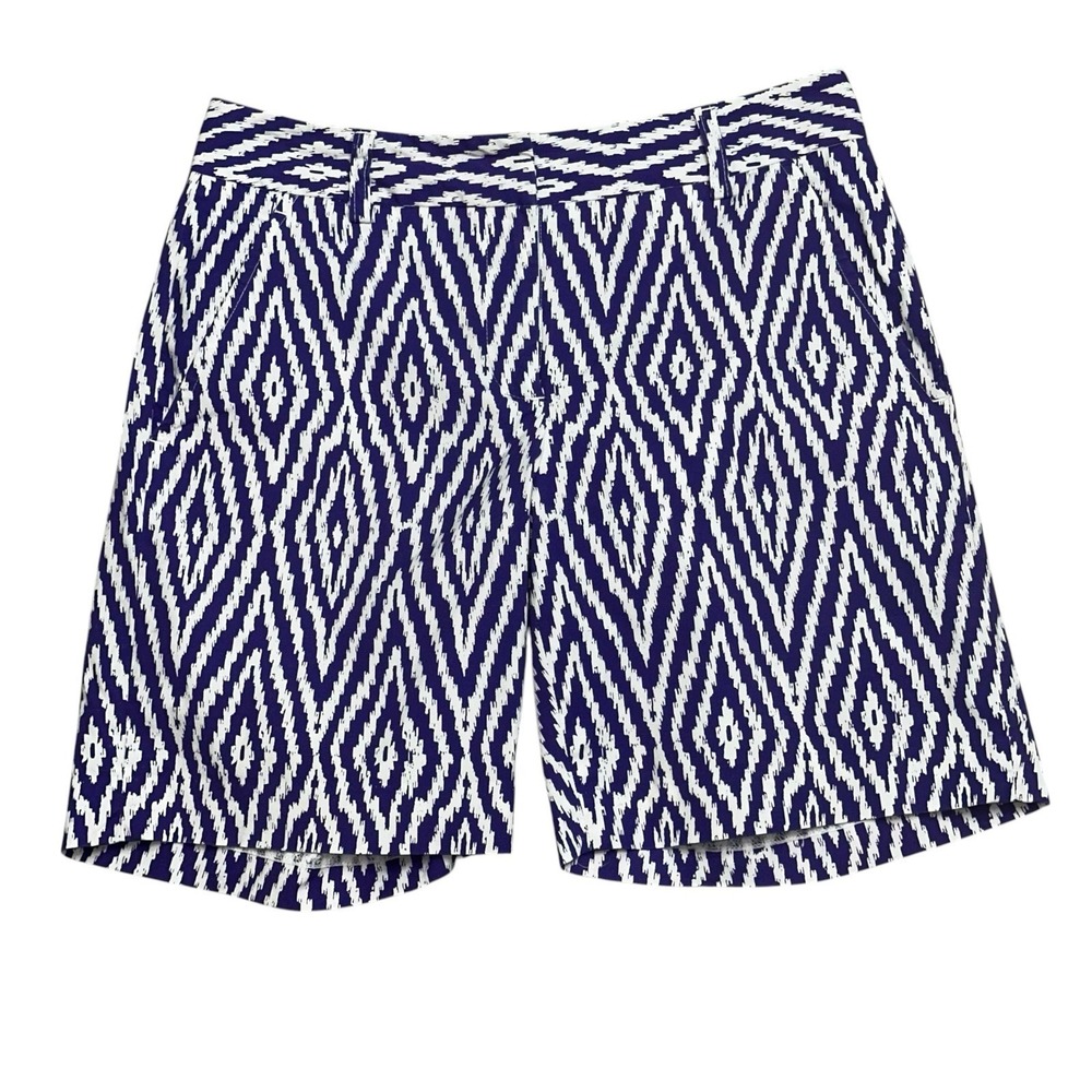 J. McLaughlin Dawson Mini Iris Purple White  Geometric Short Women's Size 2